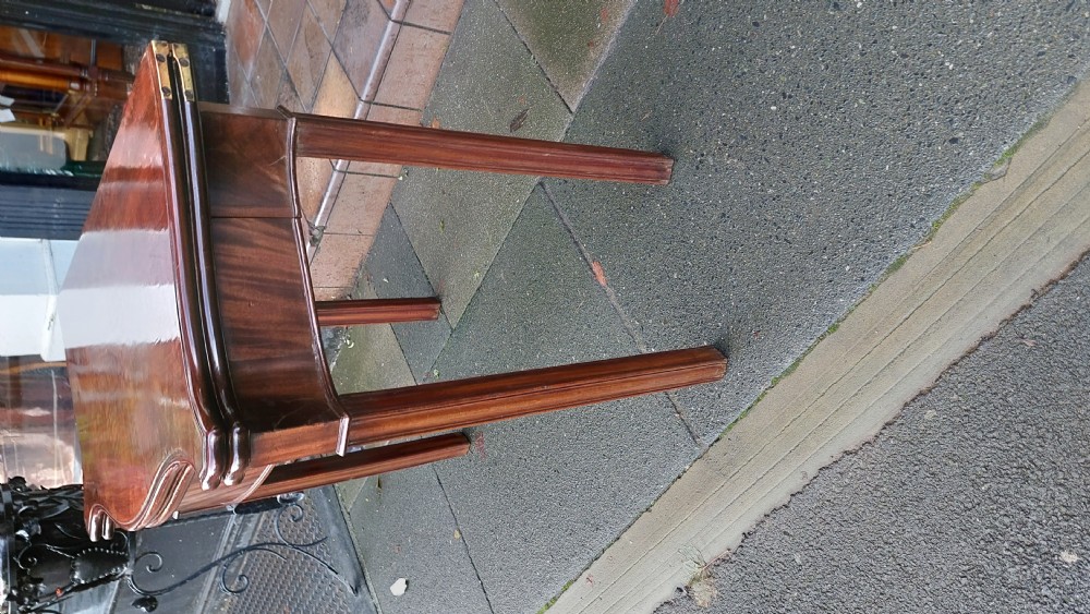 George II Figured Mahogany Card Table with Fold Over Top View II