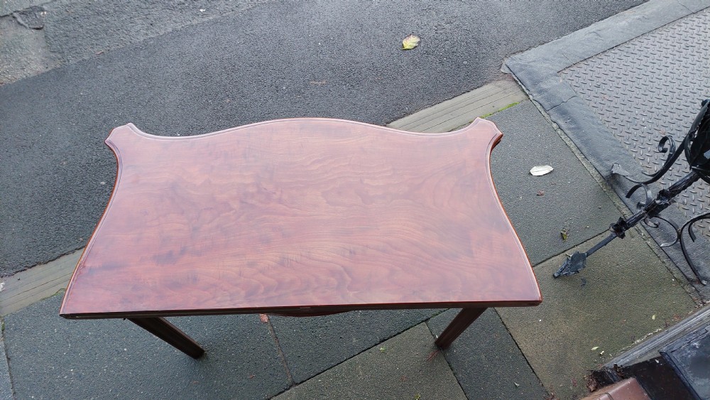 George II Figured Mahogany Card Table with Fold Over Top View III