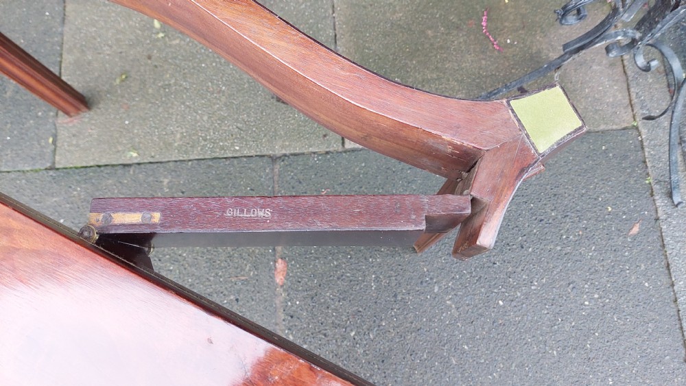 George II Figured Mahogany Card Table with Fold Over Top View VI