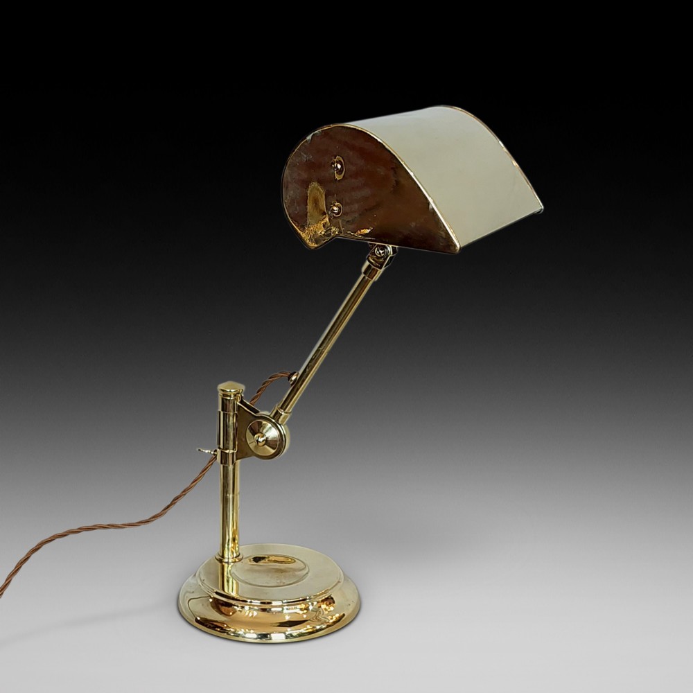 1920's Brass Clerks Desk Light