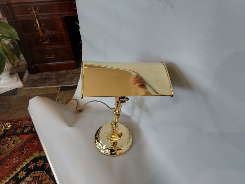 1920's Brass Clerks Desk Light View IV
