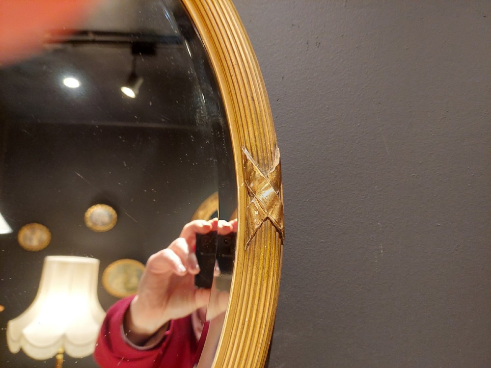 Early 20thC Adam Style Gilt Wood Oval Wall Mirror View III