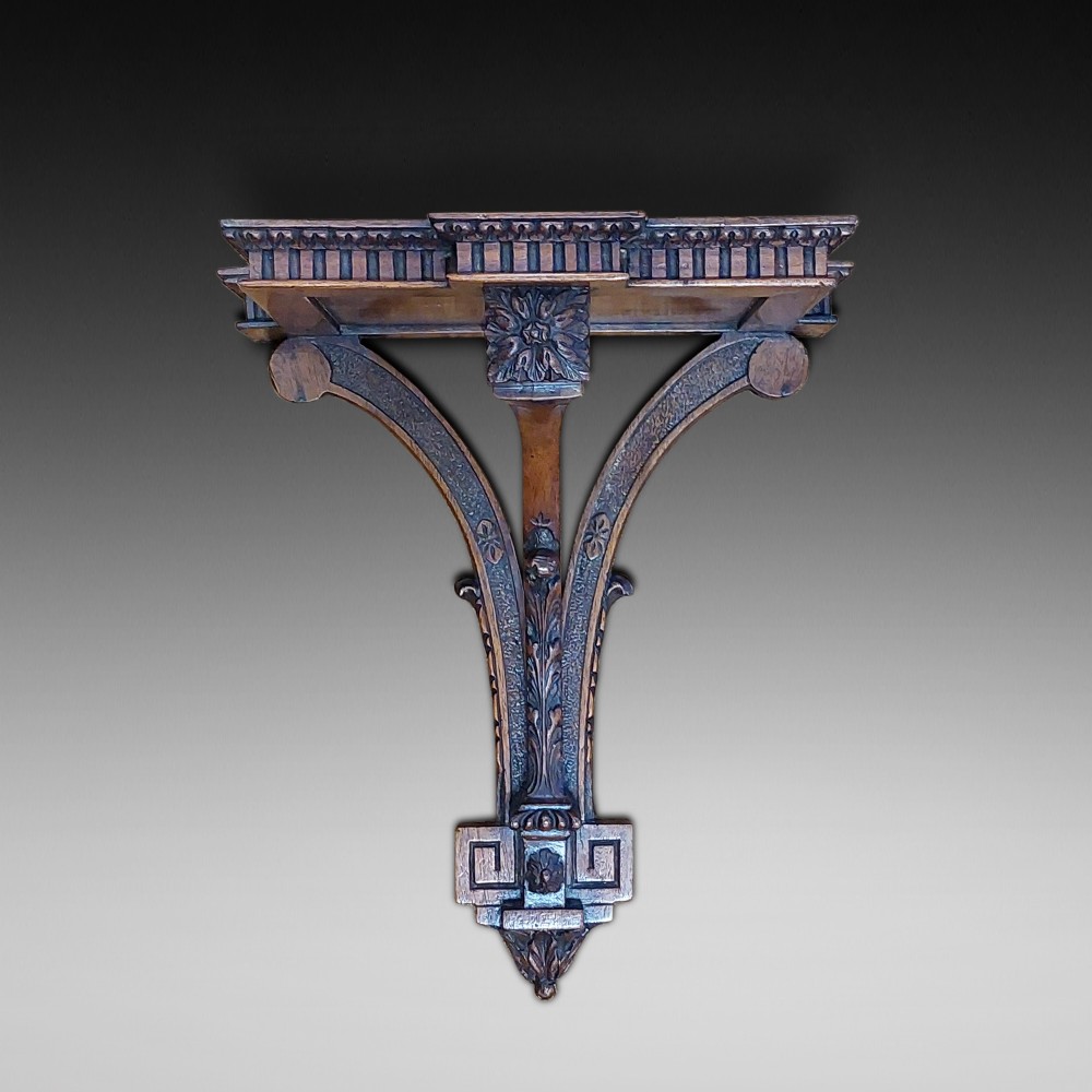 Late 19thC Walnut Wall Bracket 