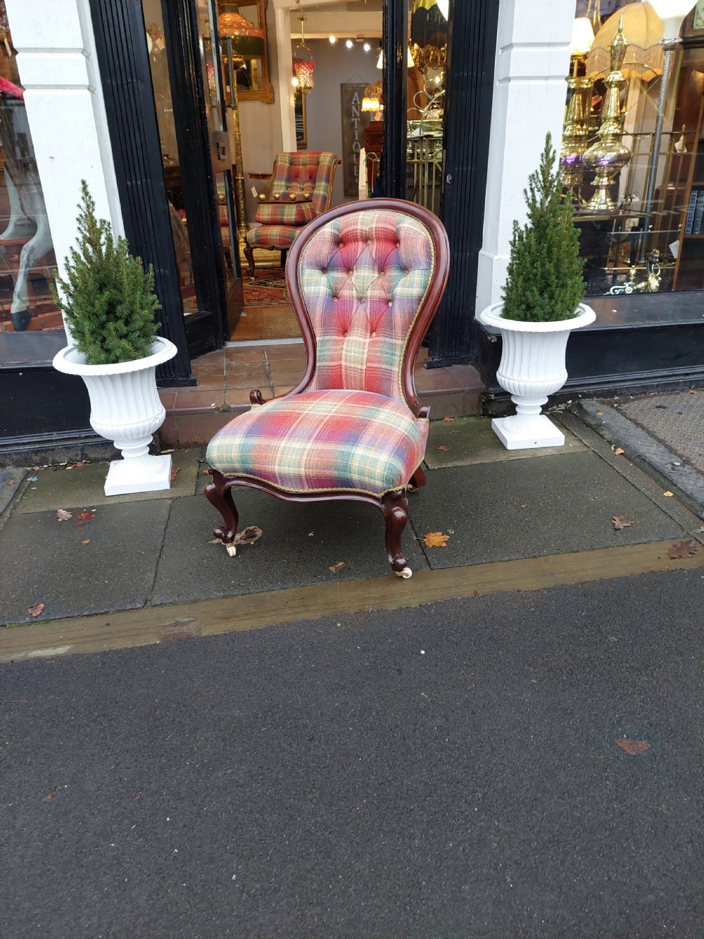 Victorian Mahogany Framed Nursing Chair View II