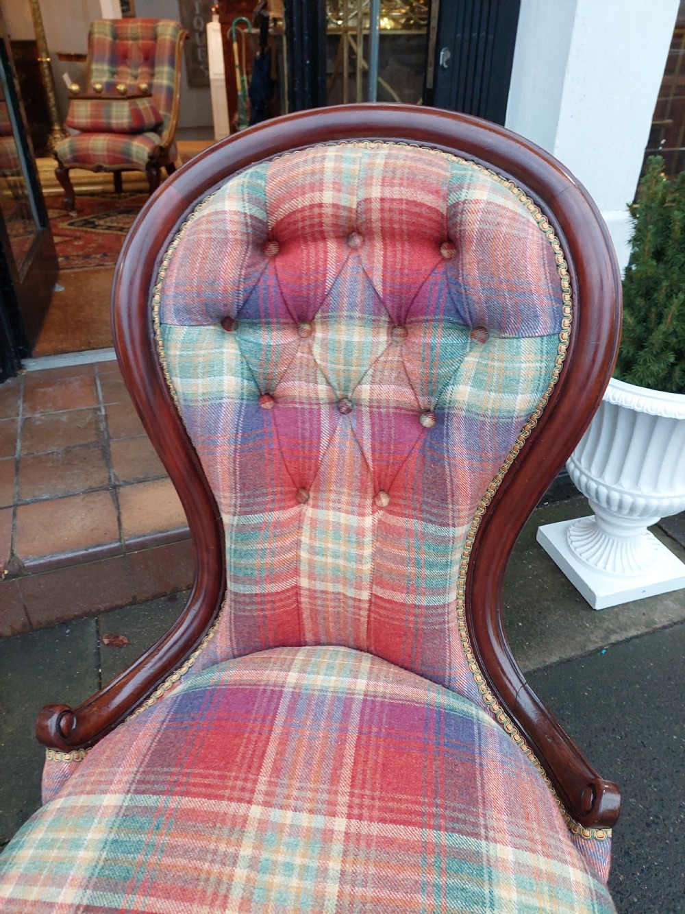 Victorian Mahogany Framed Nursing Chair View V