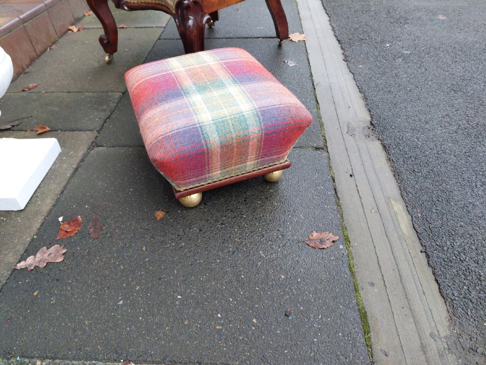 Victorian Rosewood and Mahogany Nursing Chair and Stool View X