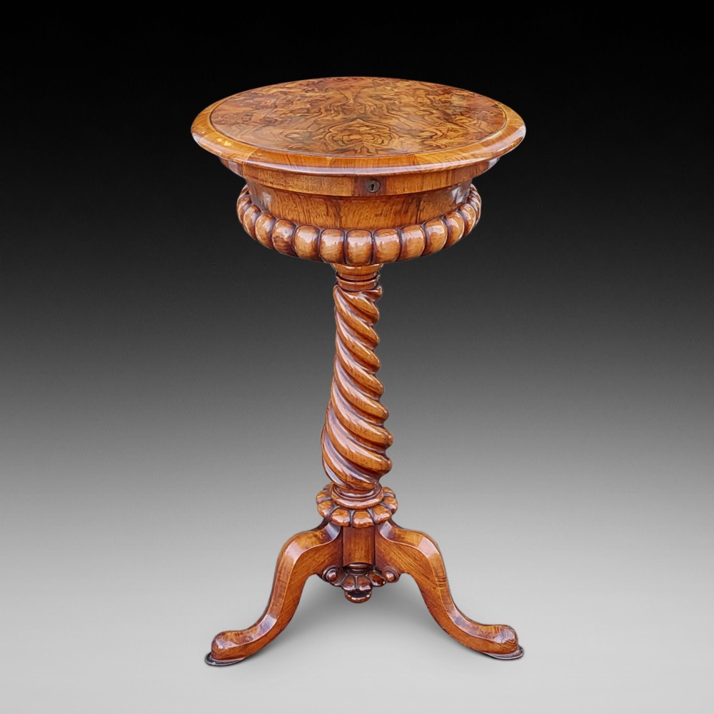 William IV Burr Walnut Teapoy