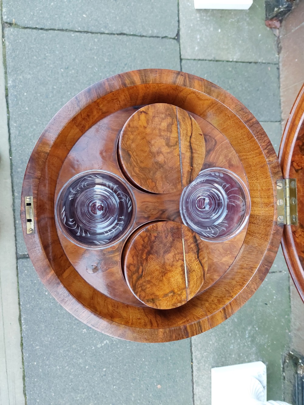 William IV Burr Walnut Teapoy View VI