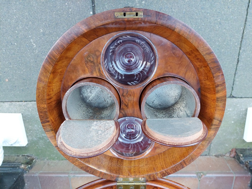 William IV Burr Walnut Teapoy View VIII