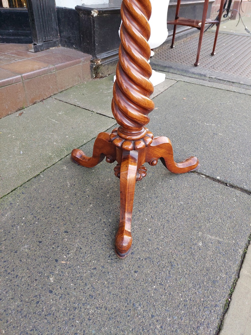 William IV Burr Walnut Teapoy View IX