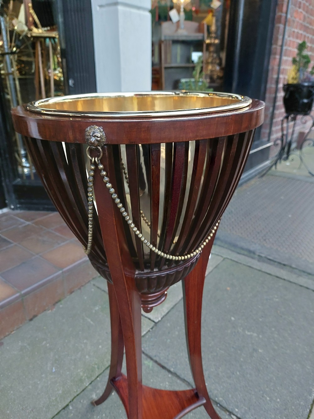 Edwardian Mahogany Jardiniere Plant Stand View V
