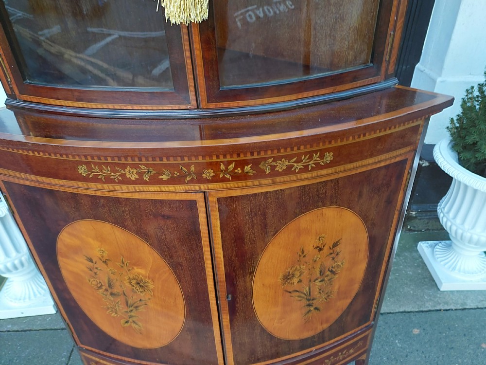 Edwardian Mahogany Floor Standing Corner Display View II
