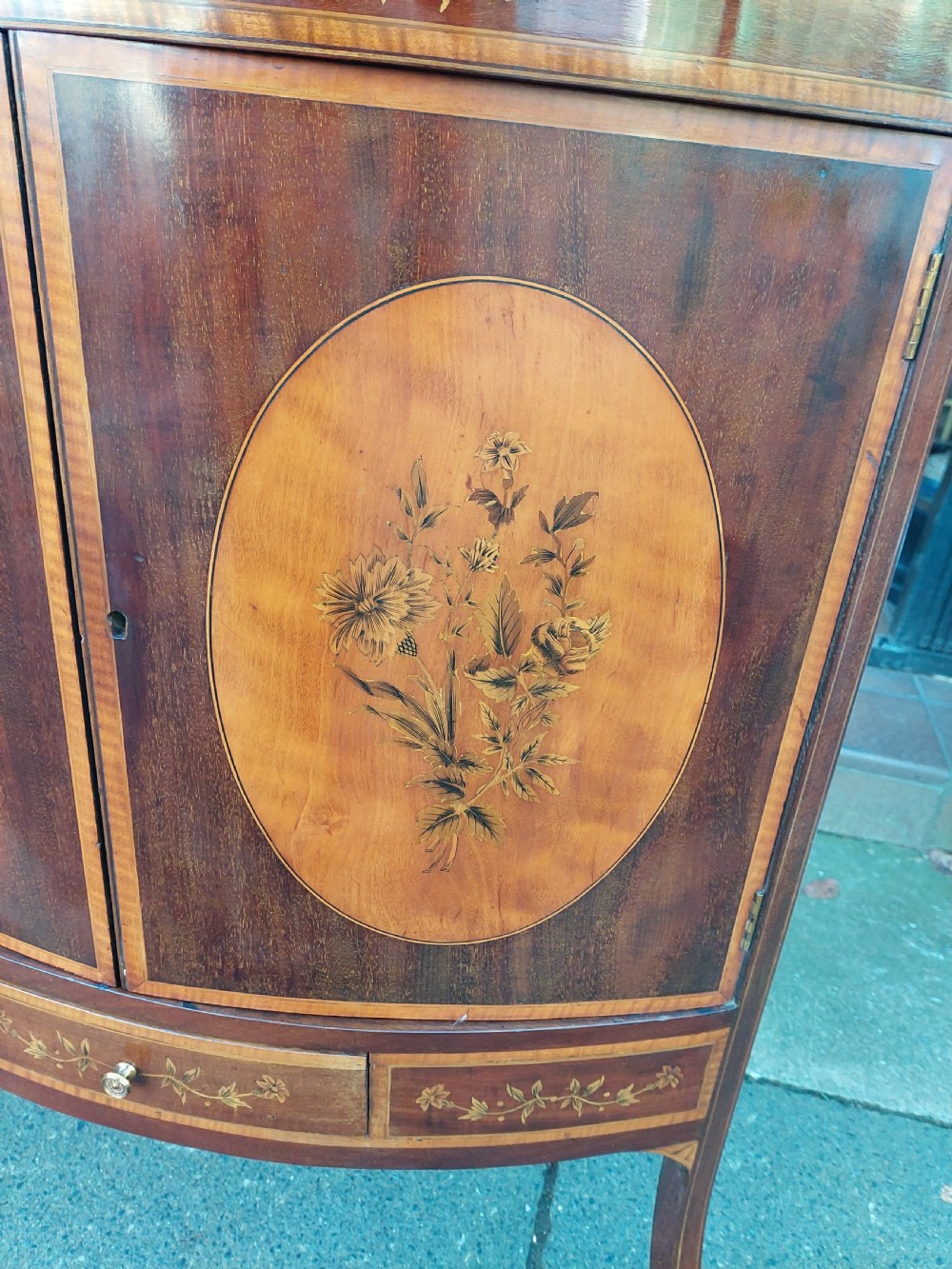 Edwardian Mahogany Floor Standing Corner Display View III