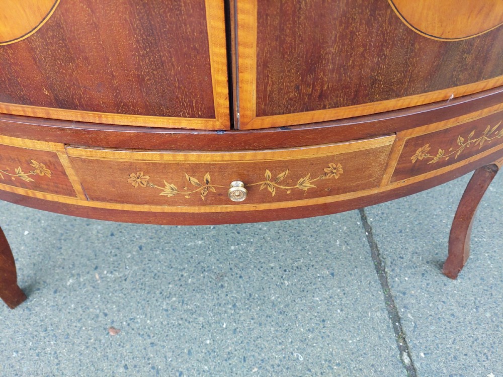Edwardian Mahogany Floor Standing Corner Display View VII