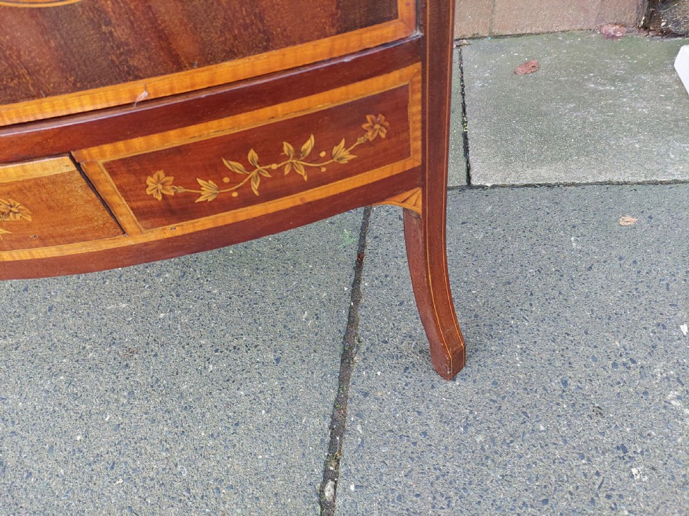 Edwardian Mahogany Floor Standing Corner Display View VIII