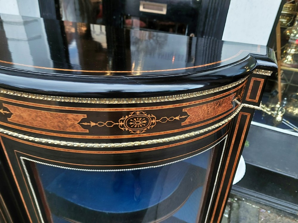 Victorian Walnut, Ebonised & Marquetry  Inlaid Credenza View V