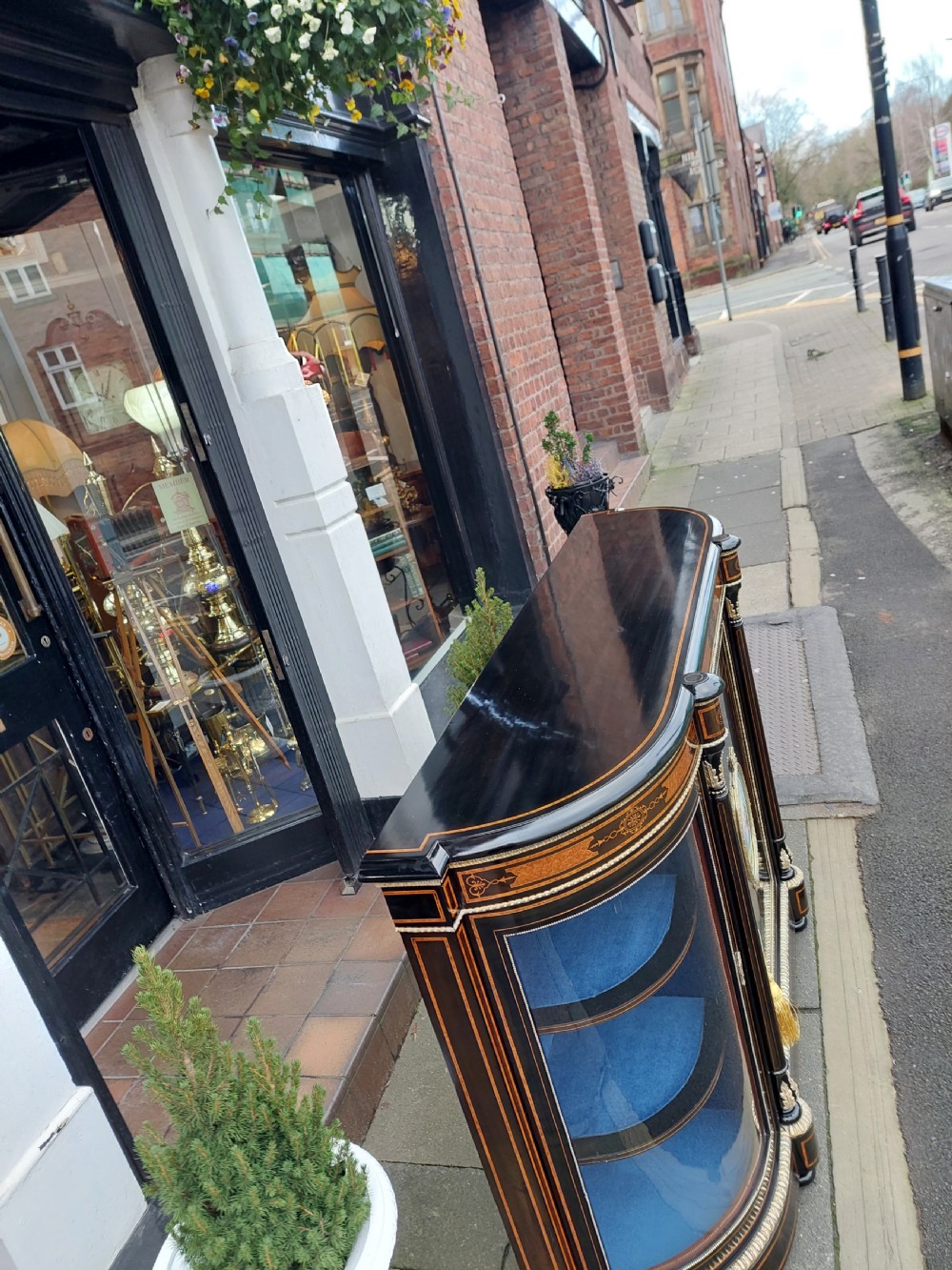 Victorian Walnut, Ebonised & Marquetry  Inlaid Credenza View VII