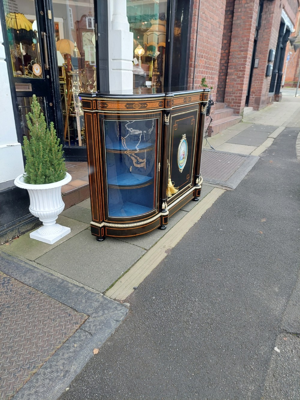 Victorian Walnut, Ebonised & Marquetry  Inlaid Credenza View VIII