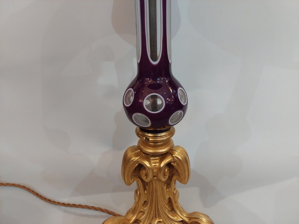 Early 20thC Gilt Bronze and Murano Glass Table Lamp View IV