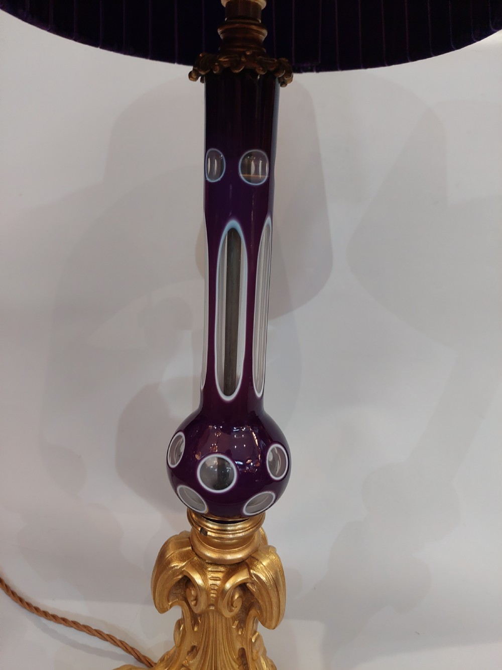 Early 20thC Gilt Bronze and Murano Glass Table Lamp View V