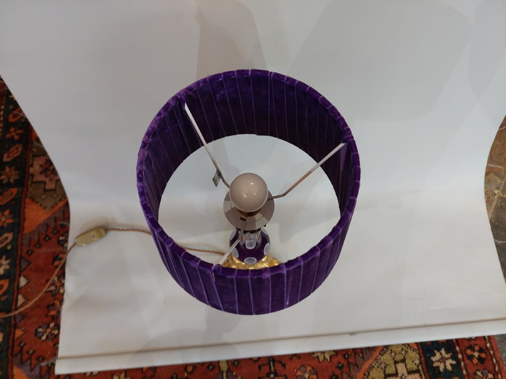 Early 20thC Gilt Bronze and Murano Glass Table Lamp View VII