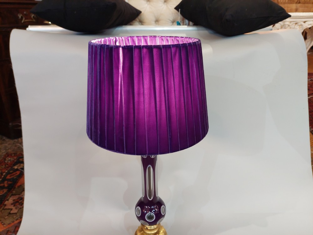 Early 20thC Gilt Bronze and Murano Glass Table Lamp View VIII