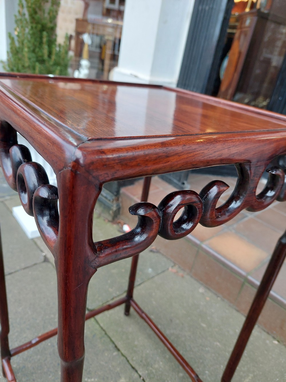 Edwardian Mahogany Chinese Chippendale Style Side Table View V