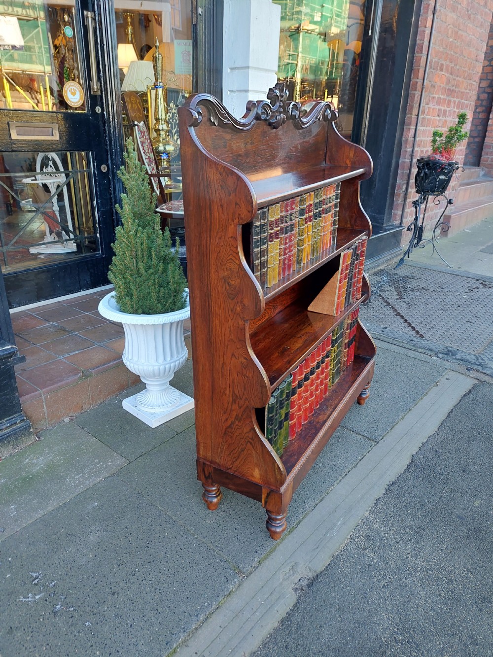 William IV Rosewood Waterfall Bookcase View VI