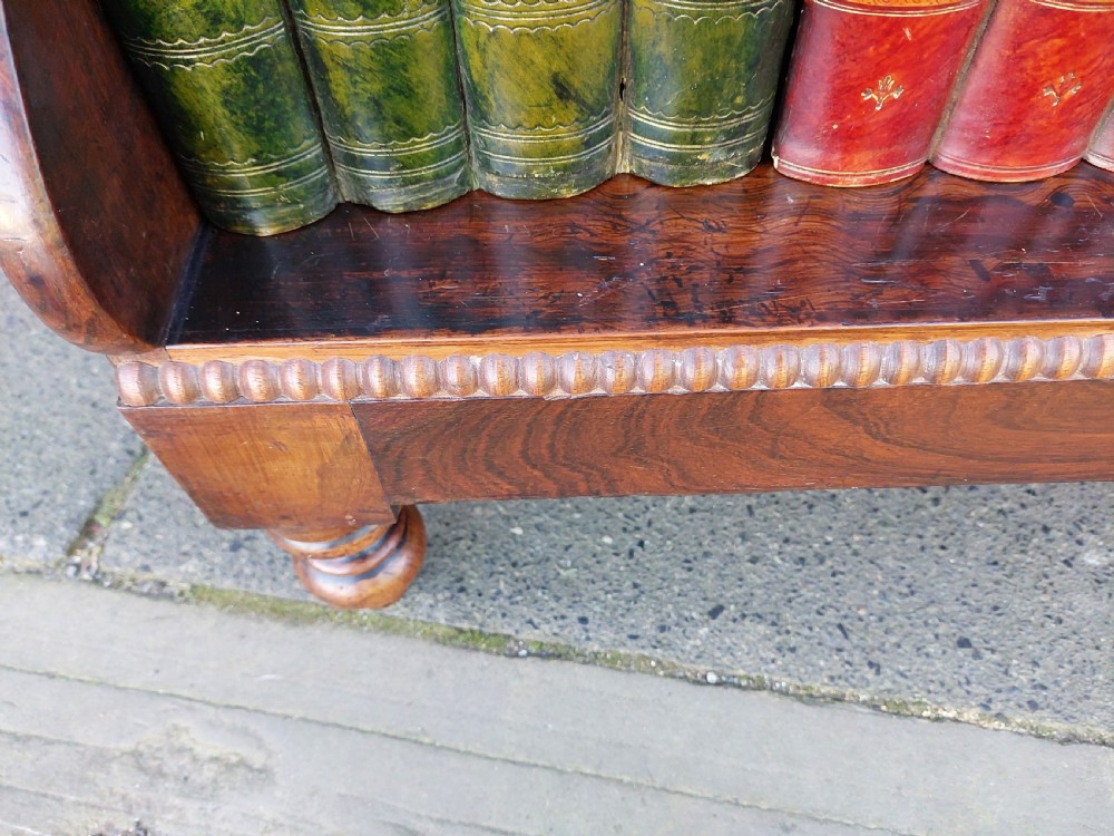 William IV Rosewood Waterfall Bookcase View IX