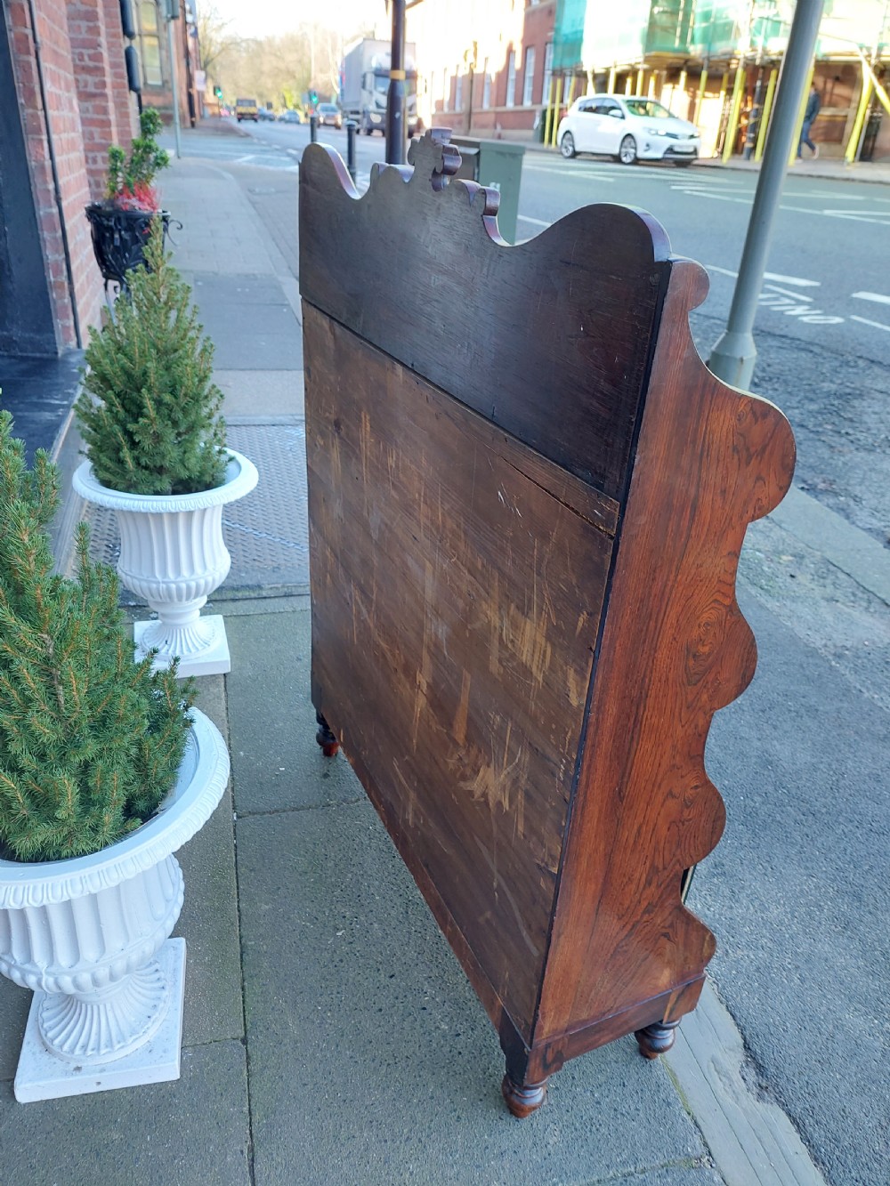 William IV Rosewood Waterfall Bookcase View X