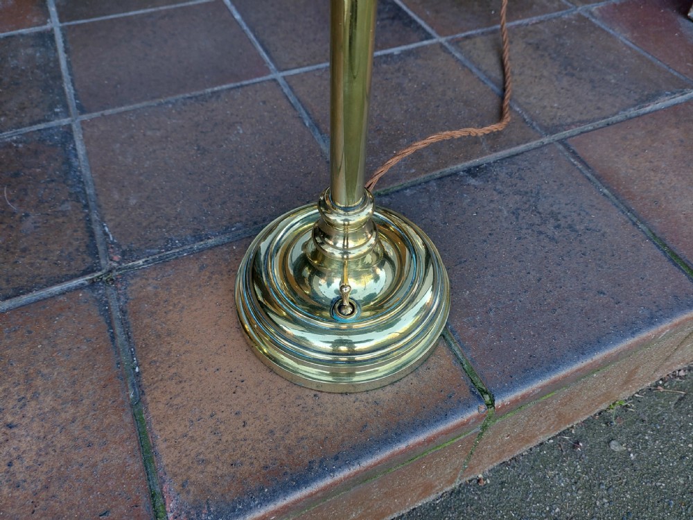 Early 20thC Hooded Brass Desk Lamp  View II