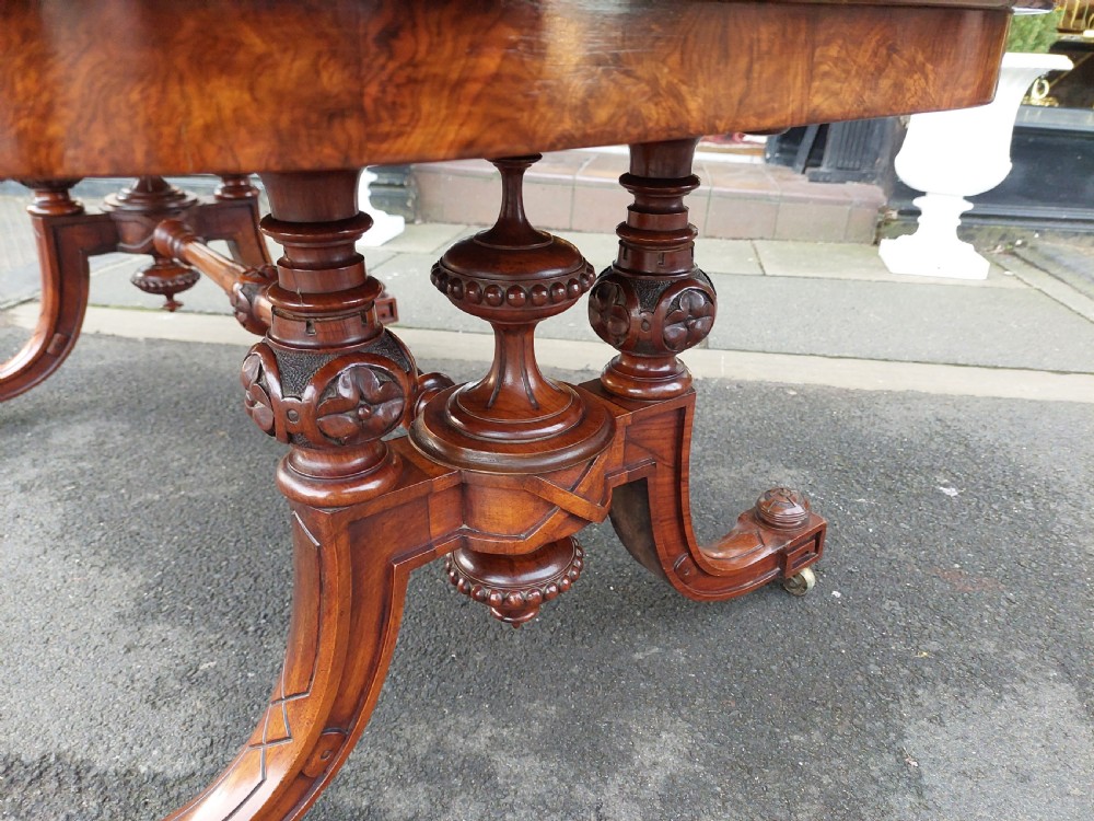 Victorian Burr Walnut and Amboyna Coffee Table View III