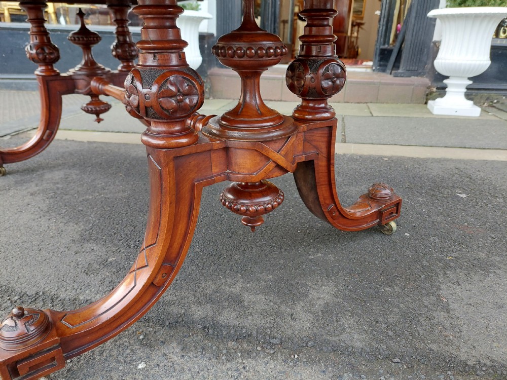Victorian Burr Walnut and Amboyna Coffee Table View IV