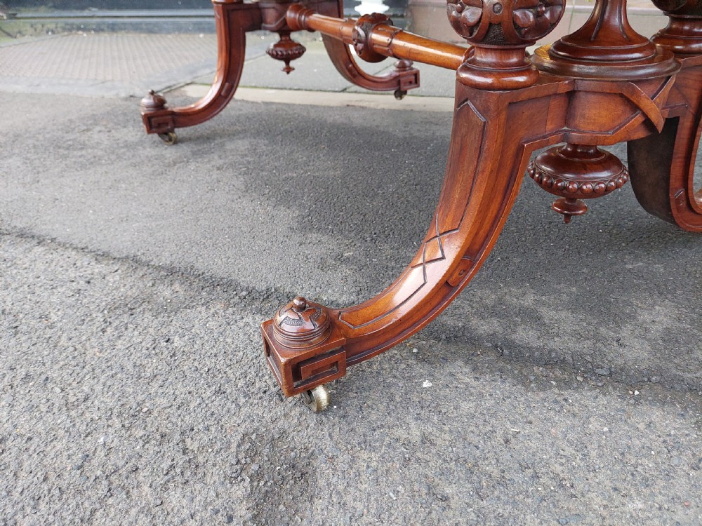 Victorian Burr Walnut and Amboyna Coffee Table View V