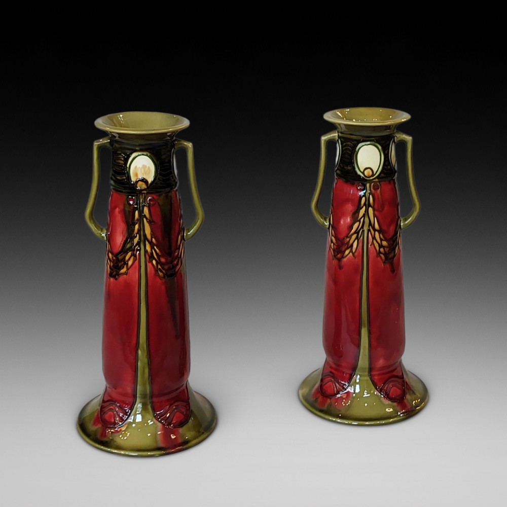 Pair of Minton Secessionist Vases