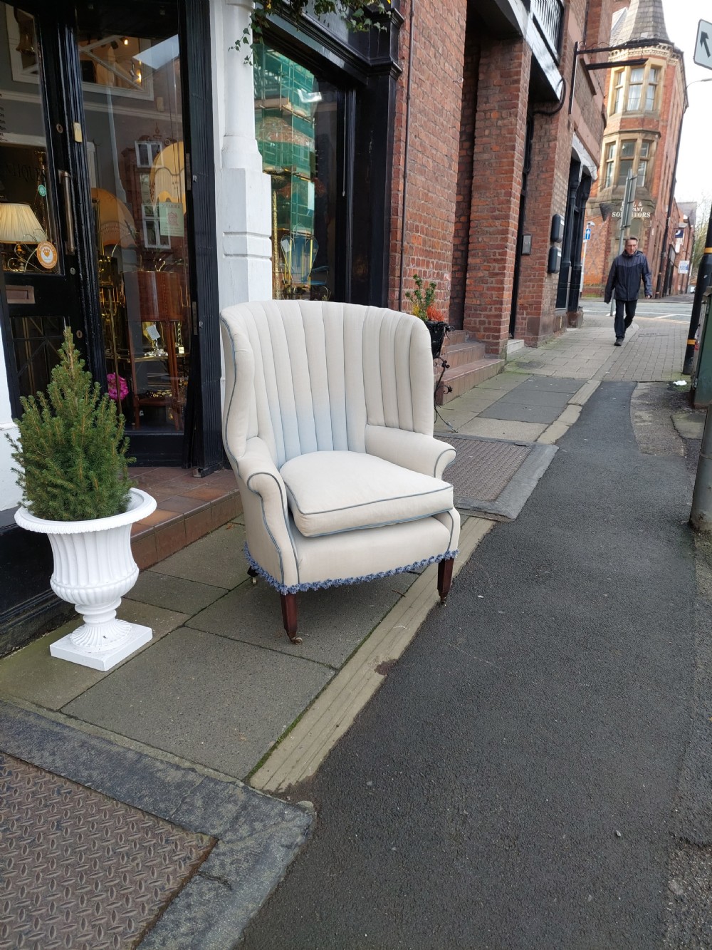 19thC Mahogany Framed Barrel Back Armchair View III