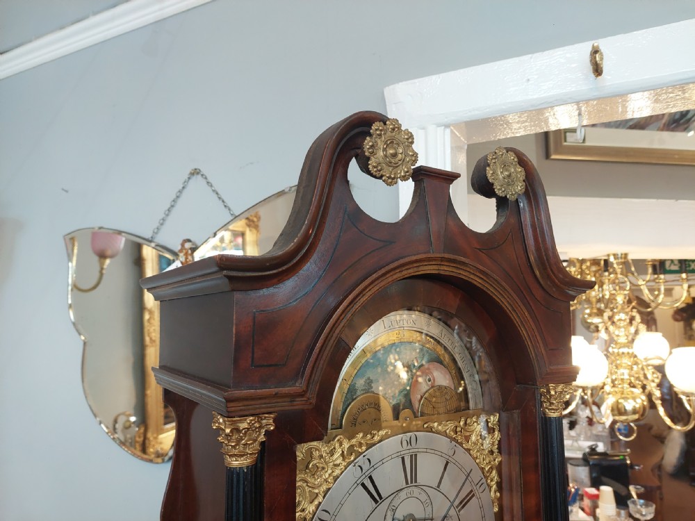 George III Mahogany Timepiece by George Lupton – Altrincham c1780  View V