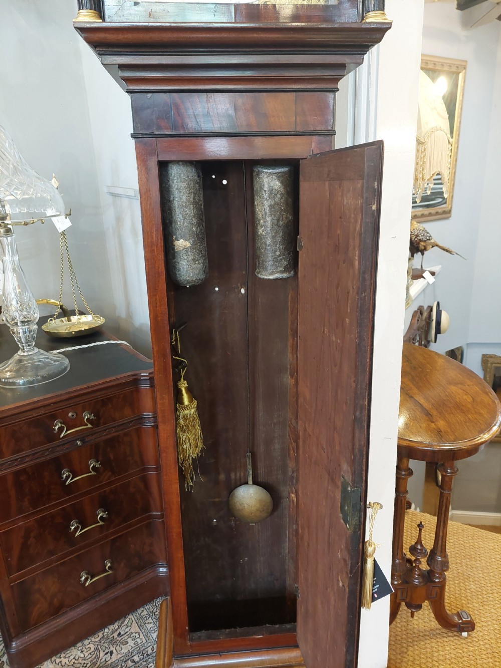 George III Mahogany Timepiece by George Lupton – Altrincham c1780  View VIII