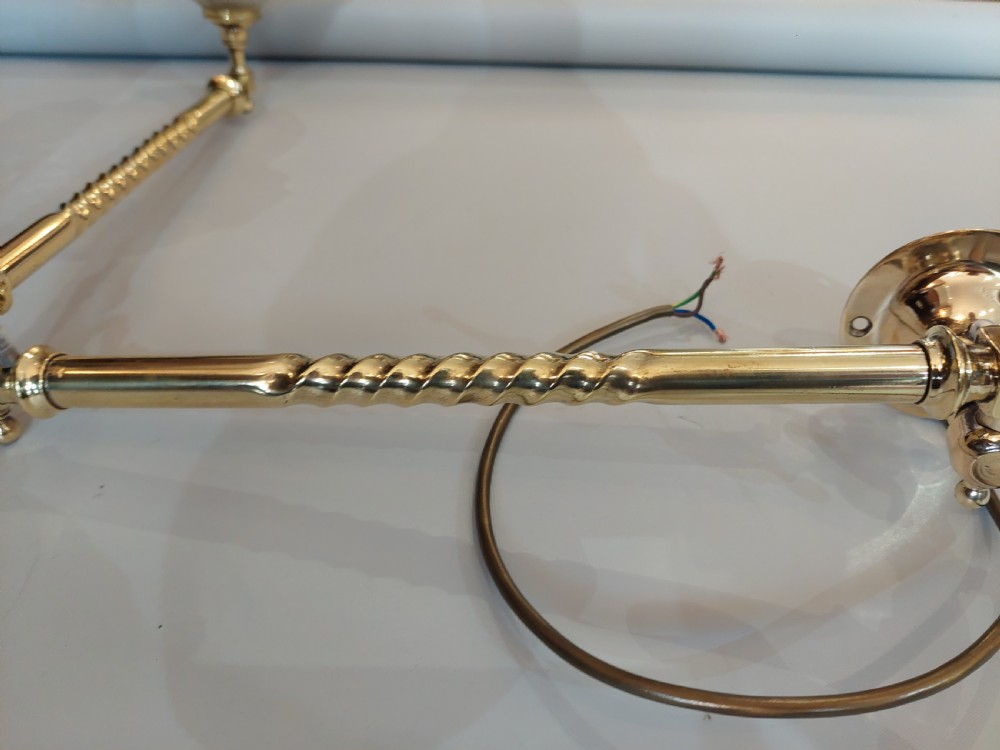 Victorian Brass Angle Poise Wall Gas Lamp View III