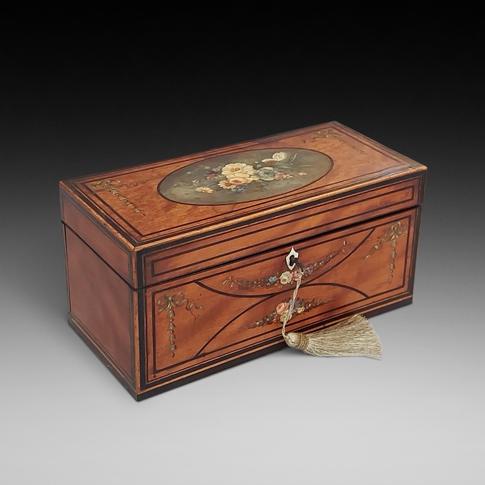 George III Satinwood Teapoy