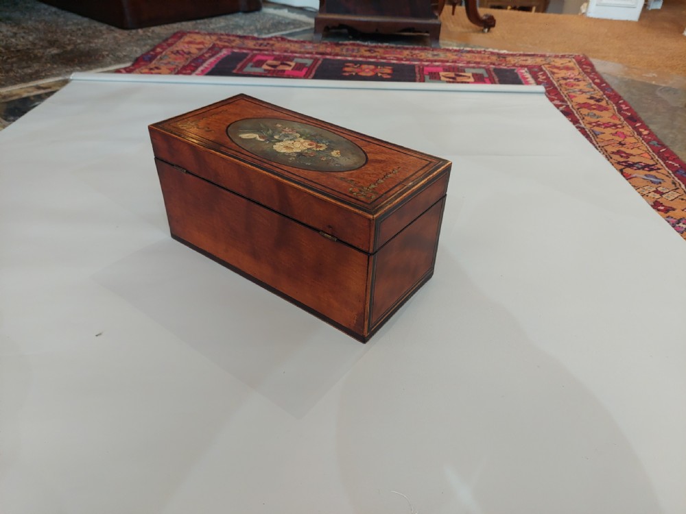 George III Satinwood Teapoy View V