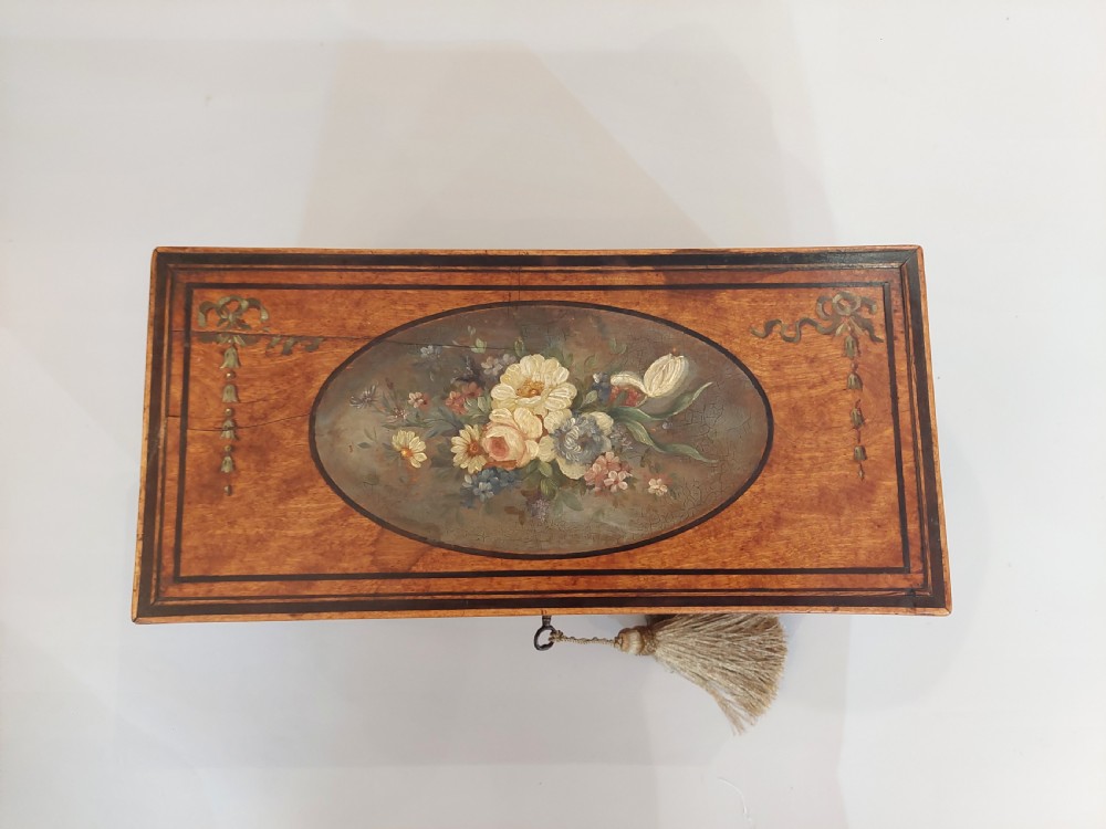 George III Satinwood Teapoy View VI