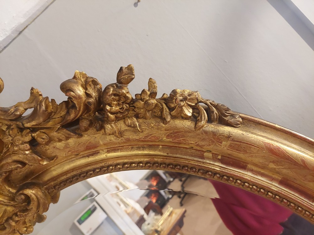 Victorian Gilt-Framed Rococo Style Mirror  View IV