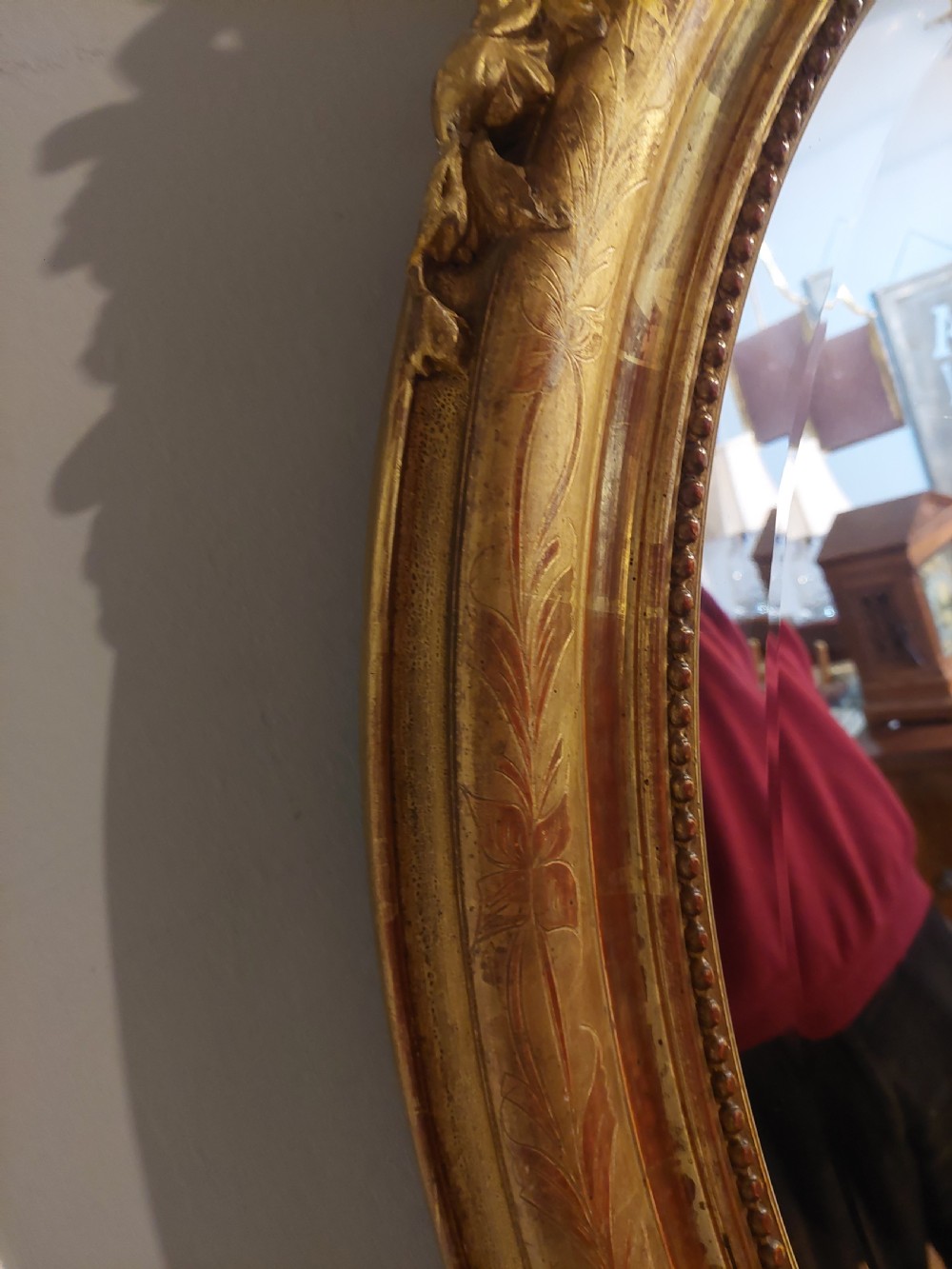 Victorian Gilt-Framed Rococo Style Mirror  View VII