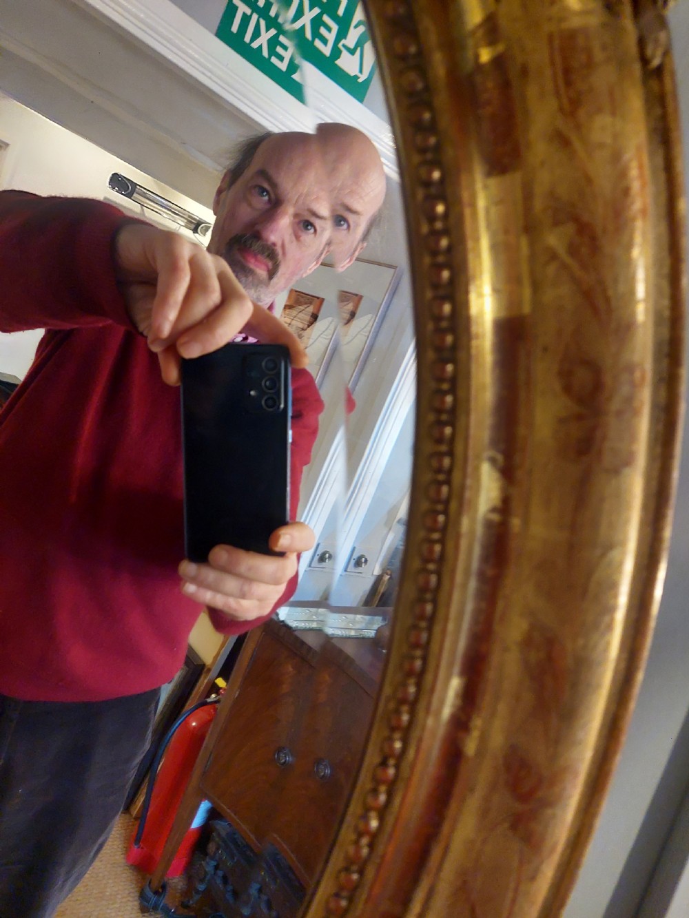 Victorian Gilt-Framed Rococo Style Mirror  View IX