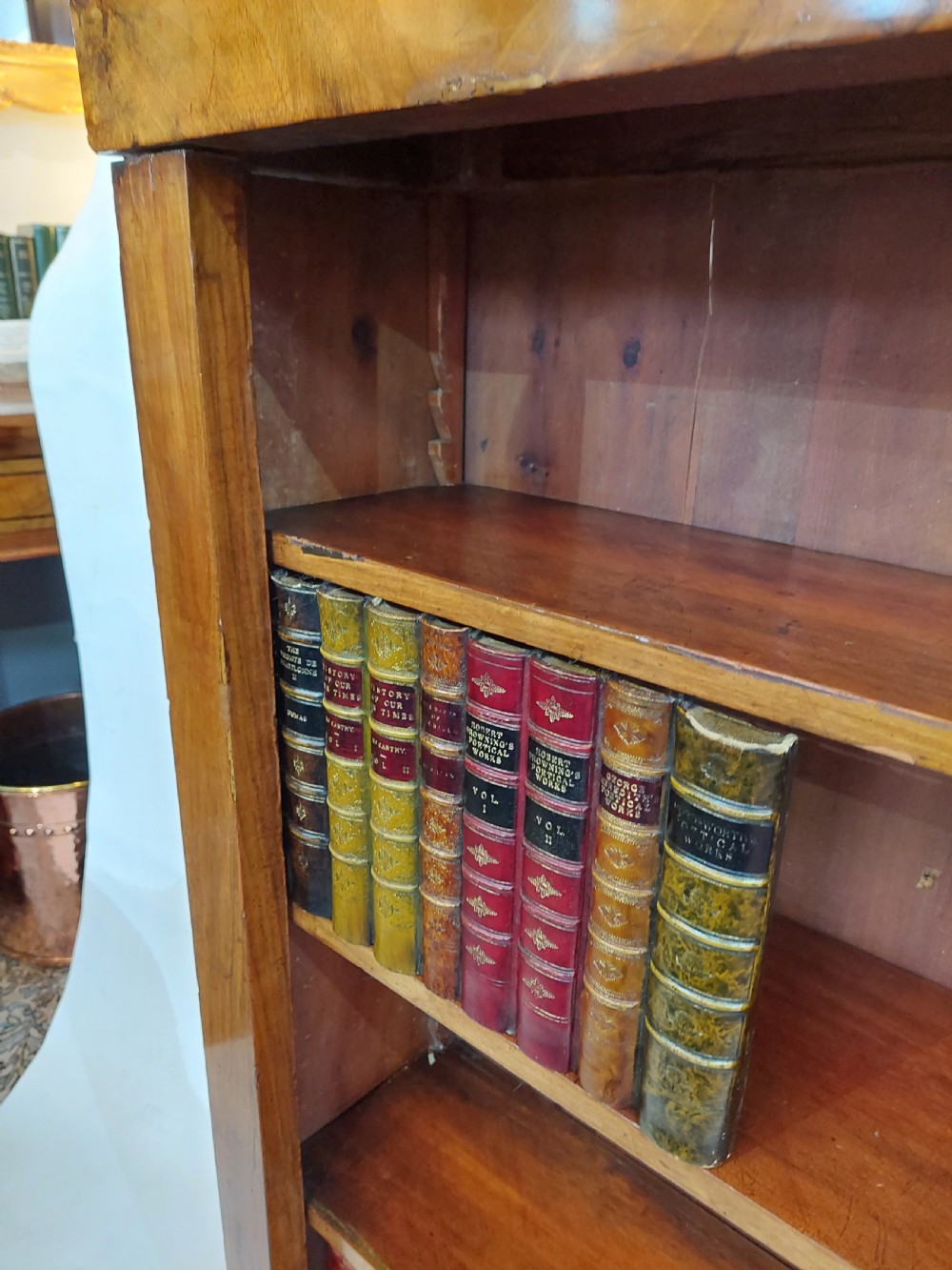 Victorian Walnut Veneered Dwarf Bookcase View V