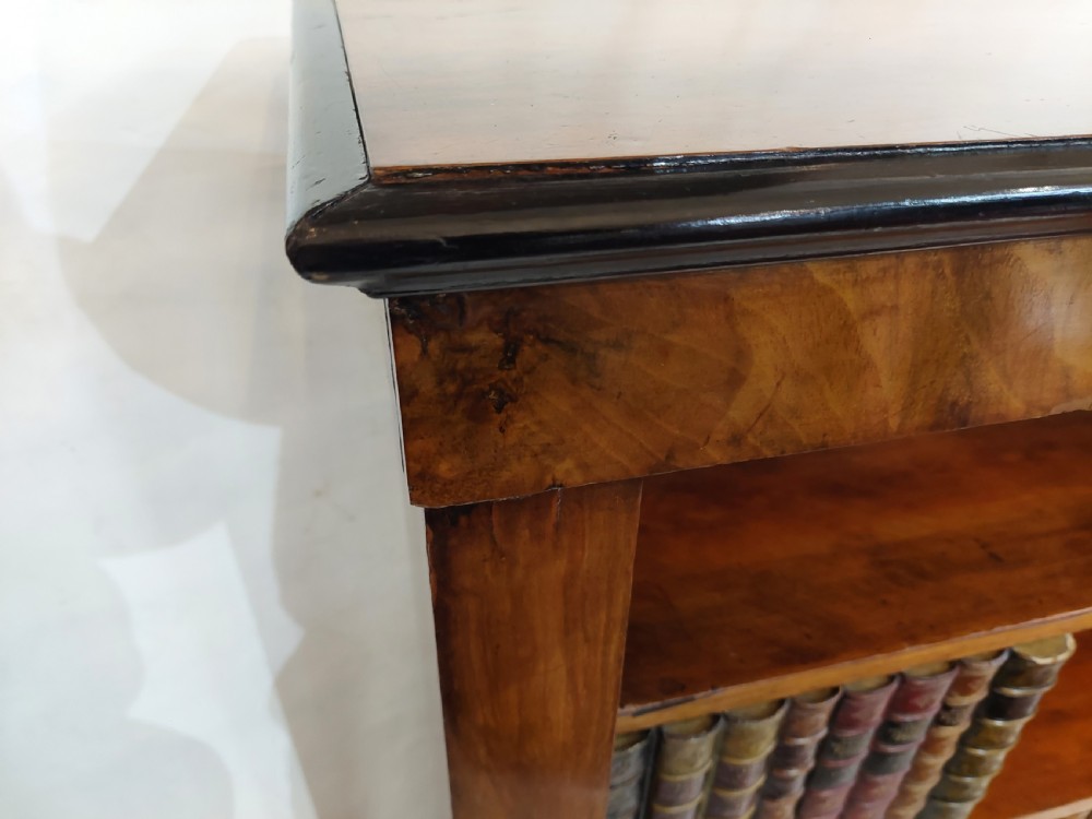 Victorian Walnut Veneered Dwarf Bookcase View VI