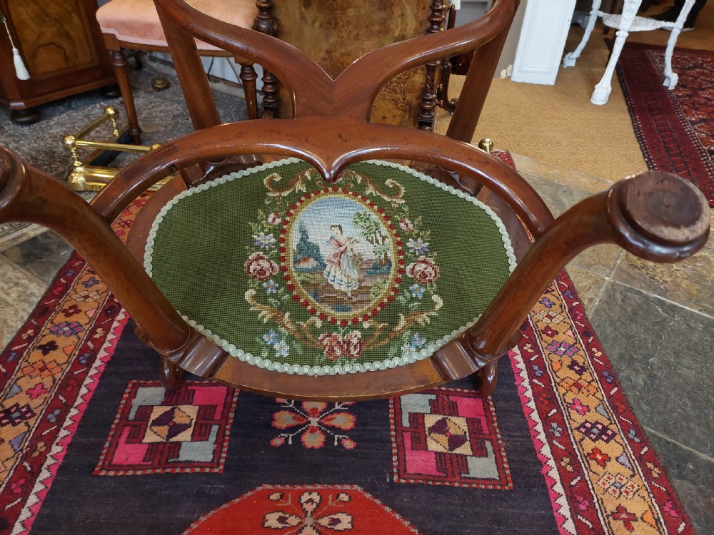 Edwardian Mahogany & Inlaid Armchair View V