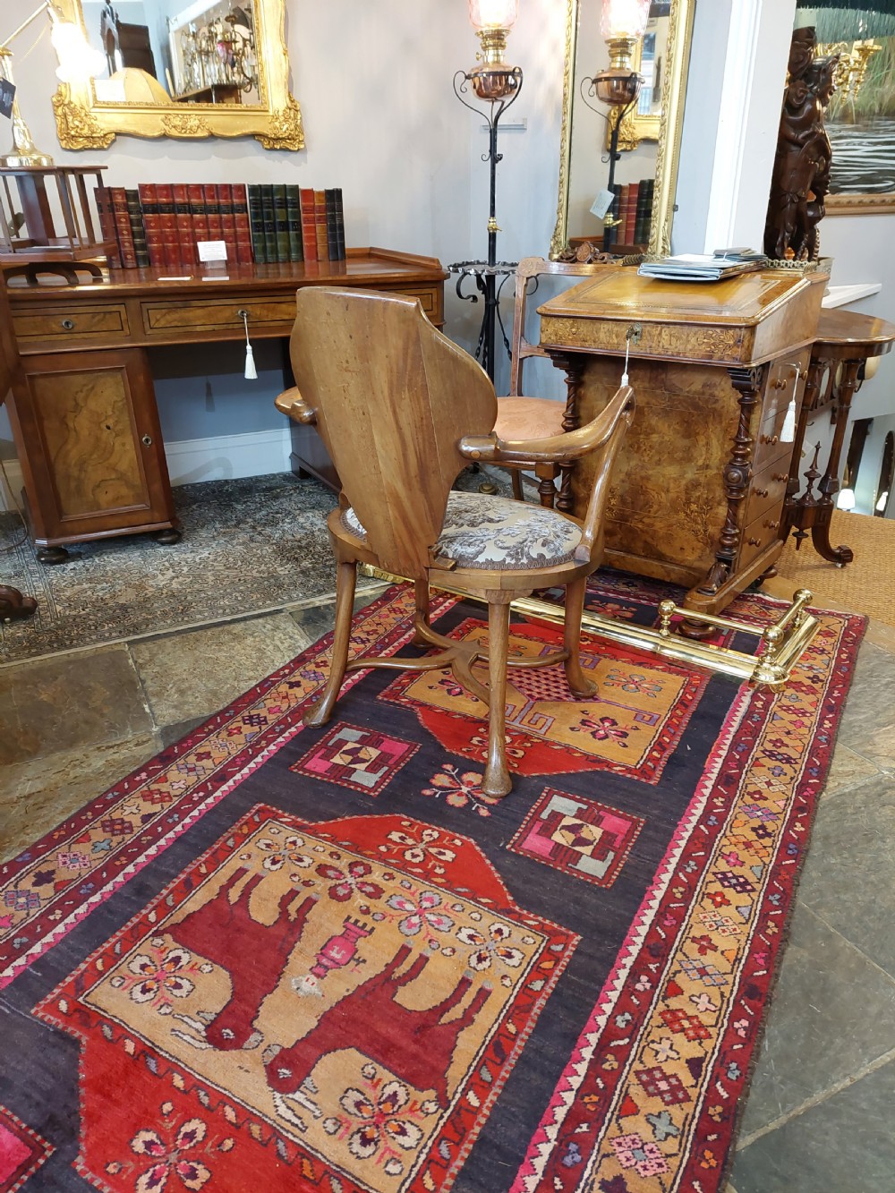 Edwardian Mahogany & Inlaid Armchair View VI
