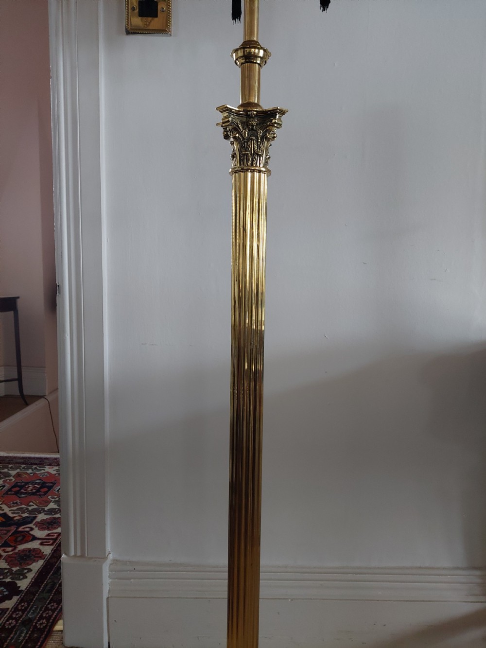 Pair of Late 19thC Brass Extendable Lamp Standards View IV